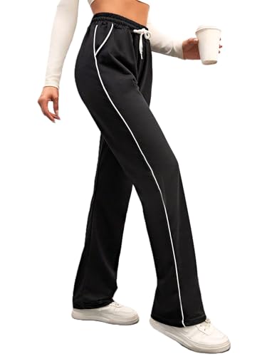 Image of SAKHWALA Women's Striped Track Pants | Women Trackpants | Women Lower /Pyjama | Lounge Pants | Loose Fit Trackpants | Gym /Yoga /Casual Wear Pants