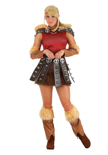 Fun Costumes Womens How to Train Your Dragon Astrid Costume | Adult HTTYD Astrid Cosplay Outfit | Female Viking Warrior - Medium Multicolor