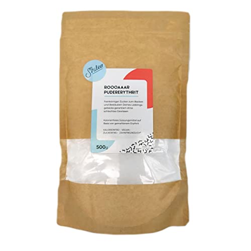 Shileo Pudererythrit Zuckeralternative 500g I Erythrit Puderzucker ohne Kalorien I Low Card Puder Zucker als Zuckerersatz für eine bewusste Low-Carb Ketogene Ernährung Cover