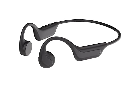 Vonlaxi Bone Conduction Headphones Open Ear Wireless for Running, Gym, and Outdoor Activities, Comfortable and Secure Fit for Everyday Listening (Iron Black)