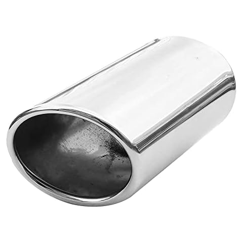Exhaust Tip Trim Car End Pipe Tail Sport Muffler Stainless Steel Chrome Universal Cover