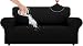 3-sitzer Sofabezug, Wanxida Stretch Wasserdicht Sofabezug Sofahusse Spandex Jacquard Couchbezug (Schwarz)