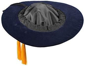 Unisex Deluxe Adult Doctoral Academic Beefeaters Doctoral Hat With Honor Cord,Size Adjustable