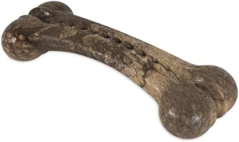 Pet Qwerks Alien BarkBone - Nylon Dog Bone for Aggressive Chewers - Beef Stew Flavor - 7.75"