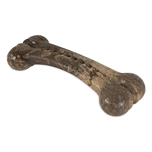Pet Qwerks Alien BarkBone - Nylon Dog Bone for Aggressive Chewers - Beef Stew Flavor - 7.75"