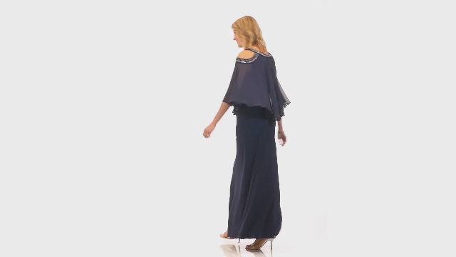 alex evenings women's cold shoulder popover dress Alex Evenings Women's Cold Shoulder Popover Dress Size 8 Blue 2588