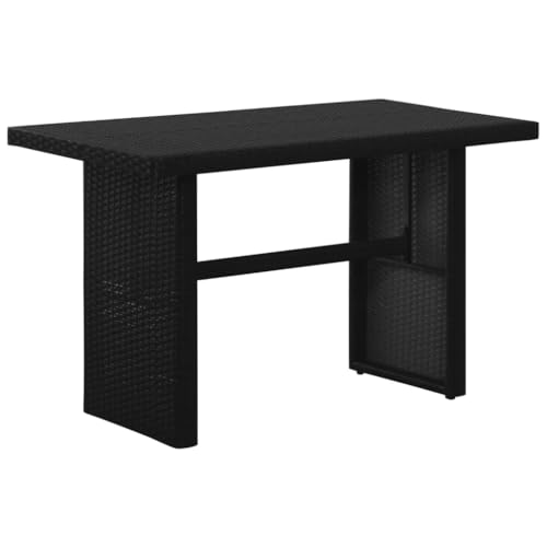 Salon de jardin polyrotin noir 3 pièces compact pour optimiser les petits balcons