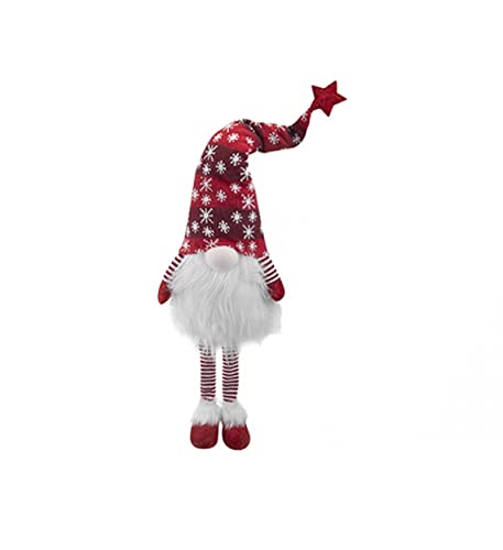 Image of Red Sitting Christmas Gonk Dangle Leg 22Inch Gnome Decorative Home Plush Figure