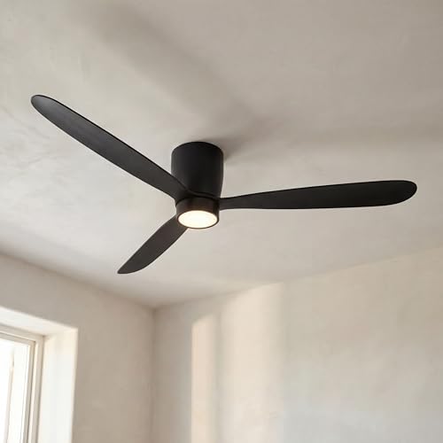 Genérico Giro Sirocco Ventilador de Techo 132 cm – 3 Aspas de Acero, 8 Velocidades, Ultra Silencioso, Verano-Invierno con Wi-Fi