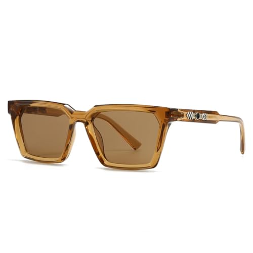 Lunettes de soleil hommes style rétro avec monture décorative légère