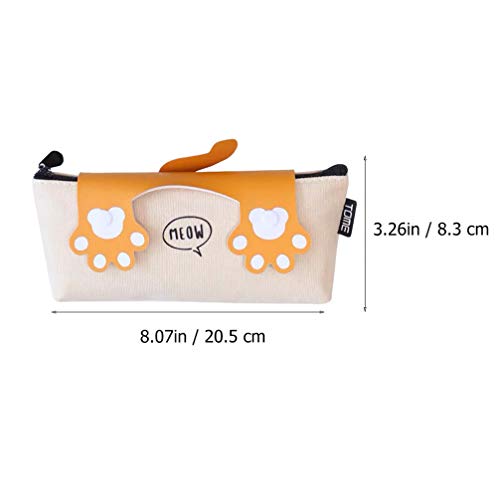 NUOBESTY Bolsa para lápis de animal com desenho de animal, estojo para caneta de grande capacidade,