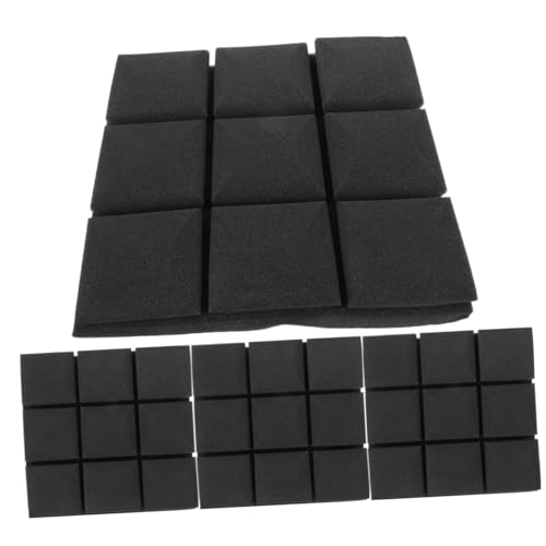 WHAMVOX 4 paneles de espuma absorbente de sonido para insonorización, para paredes acústicas y estudio, color negro, 25x25cm miniatura 6