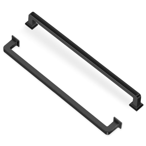 Lardmon 3 Pack Matte Black 12.6 Inch(320mm) Hole Centers Modern Cabinet Pulls Cabinet Hardware Kitchen Cabinet Handles for Cabinets Cupboard Handles Drawer Pulls by Lardmon - Used condition - US$14.88