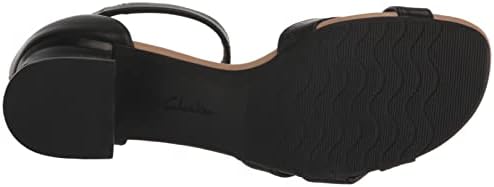 Clarks Women's Desirae Lily Heeled Sandal, Black/Tan Coated Leather, 8.5 | Image 3