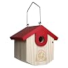 Wren Bird Houses for Outside Cedar Hanging Birdhouses for Outdoors 1 18 Entrance Hole Bird Houses for Outside Clearance Wooden Nesting Box Chickadee Predator Guard Red