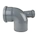 Produktbild MKK - 19561-005 - HT 90° Bogen Einfach Doppel Abzweig DN 110 50 Abflussrohr Kanalrohr grau 180°