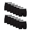 Hanes Mens Underwear Briefs, Cool Dri Moisture-wicking Cotton No-ride-up For Men, Multi-packs Available Boxer, 12 Pack - Black, Medium US