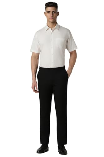 Image of Van Heusen Men Mid Rise Regular Fit Pants