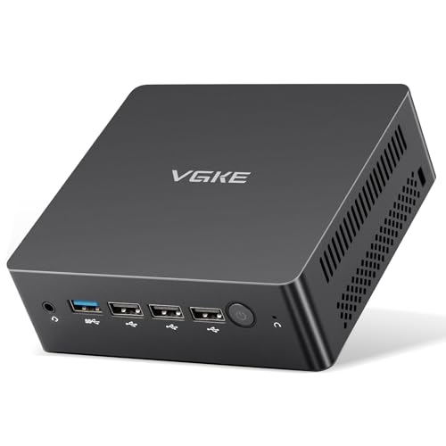 VGKE Mini PC Windows 11 Pro, 8GB RAM 256GB M.2 SSD Mini Desktop PC, Intel 12th Gen Alder Lake-N95(Up to 3.4GHz), Dual HDMI Support 4K/TPYE-C/USB3.2/WiFi 5/ BT4.2/Gigabit Port for Home, Office