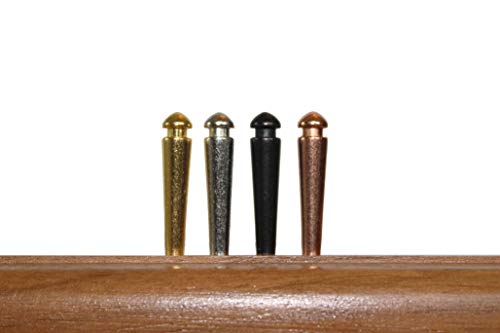 We Games Easy-Grip Metal Cribbage Board Pegs And Velvet Pouch - Set Of 12 Pins (3 Brass, 3 Chrome, 3 Black, 3 Copper) #TOP2