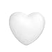 GLOREX coraz?n de porexp?n, poliestireno, blanco, 6 x 5 x 2 cm