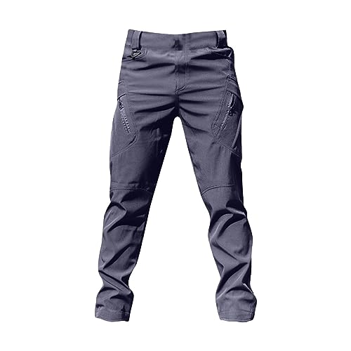 OIOLOYJM Military Cargo Pants for Men Hiking Relaxed Fit Work Waterproof Stretch Tactical Lightweight Outdoor Travel Pant