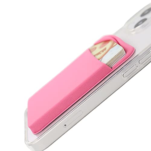 Fulgamo 3Pack Adhesive Phone Pocket,Cell Phone Stick On Card Wallet,Credit Cards/ID Card Holder(Double Secure) with Self Sticker for Back of iPhone,Android and All Smartphones-Black,Grey,Pink
