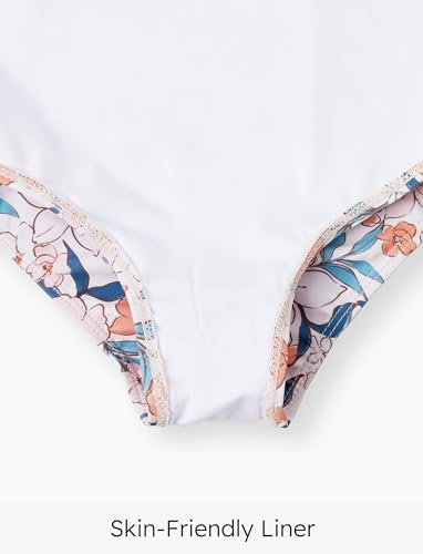 Image of PATPAT Family Matching Swimwear Set: Floral Print Sleeveless Ruffled One Piece Bathing Suits