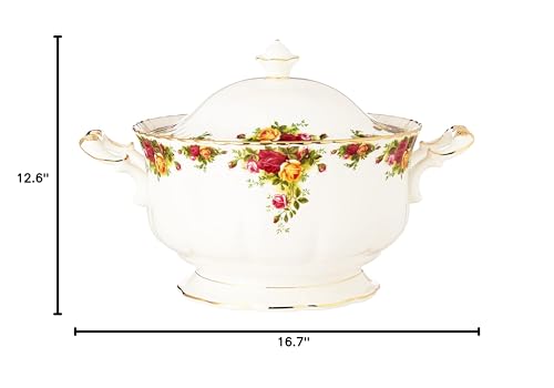Royal Albert Old Country Roses Soup Tureen, 146 oz, Multi - Thumbnail 5