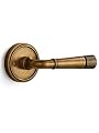 SORWDUERM 1 Pack Antique Brass Door Lever Passage Door Levers Interior Door Handle for Hall and Closet,Zinc Alloy