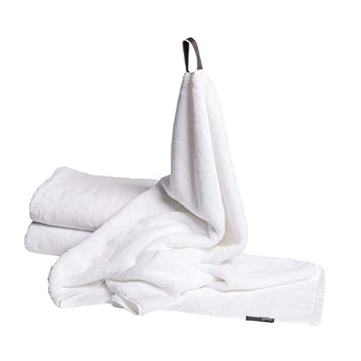 Havly | Extra Large Thick Luxury Bath Towel, Super Soft Hotel & Spa Quality | 100% Turkish Cotton | Color-Coded Hanging Loops | 30” X 58” | Quick Dry Wünderweave Technology | (Skyfall Gray)