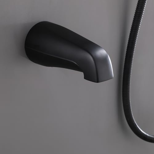 COXOVAY Slip Fit Tub Spout Without Diverter for 1/2" Copper Tube Replacement Tub Spout Universal Bathroom Tub Spouts Without Diverter, Matte Black by COXOVAY - Used condition - Image 3