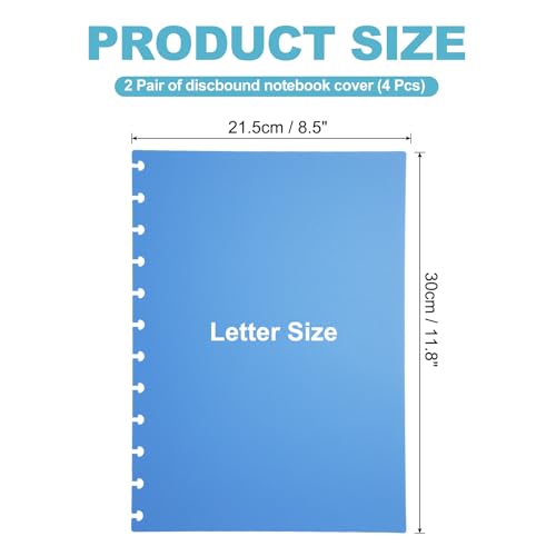 Couverture à disque polypropylène A4 PATIKIL bleu pour carnet - 2