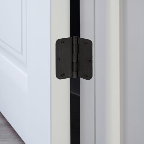 Design House Door Hinge, 3.5 in x 3.5 in, 5/8 in Radius, Interior, Rounded Steel, Removable Pin, Pre-Lubricated, Easy to Install, Oil Rubbed Bronze Finish, 9 Pack, 191114 by Design House - Image 5