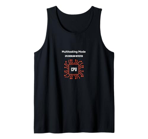 Multitasking Mode CPU Overload Detected Women's Lightweight Graphic Tank Top