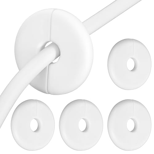 Molain 4Pcs Wall Grommets for Cables, Wall Cable Pass Through Accessories Cable Grommets Routing Kit for Ethernet Cables Organizing Protecting Cord