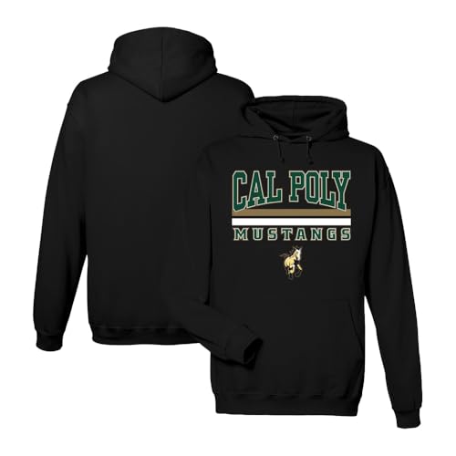 License Champs California Poly Mustangs | Official NCAA College Game Day Merchandise | VNPCLP301, L.C.113, BLK, XL
