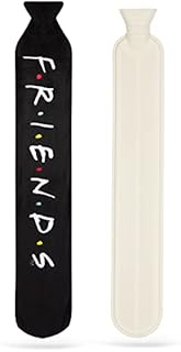 Friends Long Hot Water Bottle with Cover 2L, Shoulder & Neck Hot Water Bottle, Friends Merchandise for Women, Girls