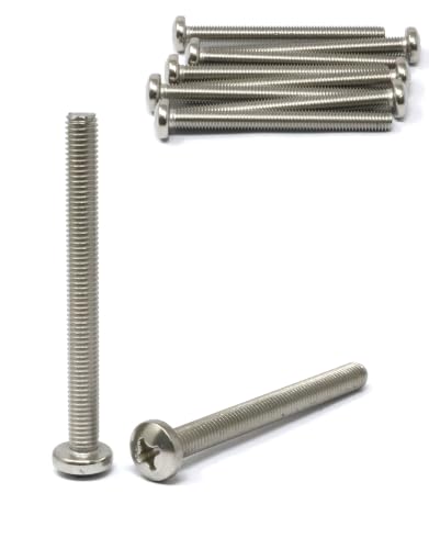 iexcell 10 Pcs M8 x 85mm Pas 1.25 mm Acier Inox 304 Vis Tête Bombée Philips