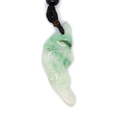 Pendentif en jadéite type A poisson éviter contrefaçons jade authentique - 2