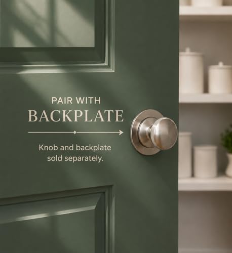 Image of trust4care 4-Pack Brushed Satin Nickel 1.5 inch Bifold Closet Cabinet Knob Pull | Large Wide Base Zinc Round Kitchen Cabinet Wardrobe Dresser Dummy Doorknobs, Furniture Pantry Sideboard Buffet Drawer Handles