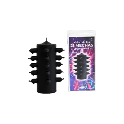 Poderoso Velón 21 mechas Negro