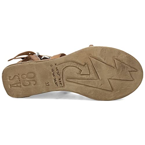 A.s. 98 Labo - Leather Strappy Sandals For Women - Platform Gladiator Strap Shoes - Handcrafted Leather Shoes (Camel - 37Eu) #TOP6