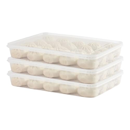 冷蔵庫用の卵ホルダー-11.61 x 8.46 x 1.69 3個の蓋付きノンスティック|冷蔵庫 Holderr | dumplings tray fridgeeキッチンパントリーホームアパートメントレストラン感謝祭クリスマス