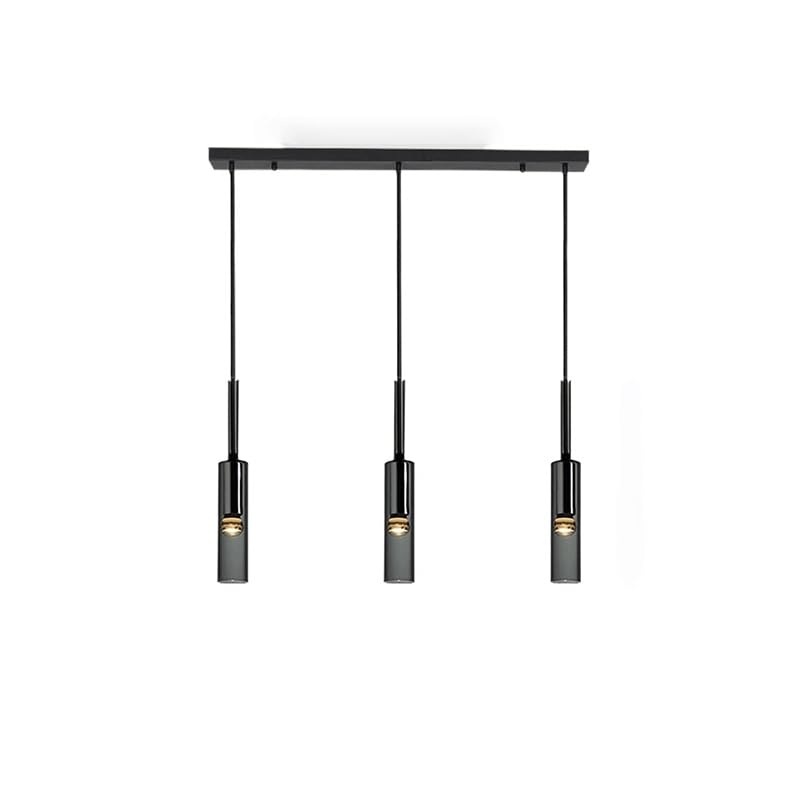 Lustre plate-forme en fer forgé QHQQXN verre cylindrique nordique basp