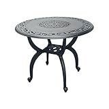 KAILI Mesa auxiliar de aluminio fundido para exteriores, mesa de bistró (23.6