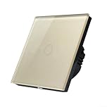 1-gang Touch Switch, Single Dimmer Switch For LED Lamp/Incandescent Bulb 1Gang 1Way Touch Light Switch For Home, Office(gold)