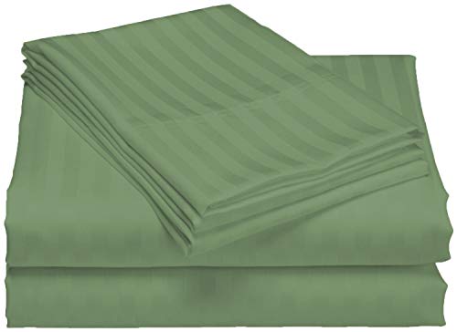 Parure de lit à rayures king size couleur mousse pour une chambre zen - 2