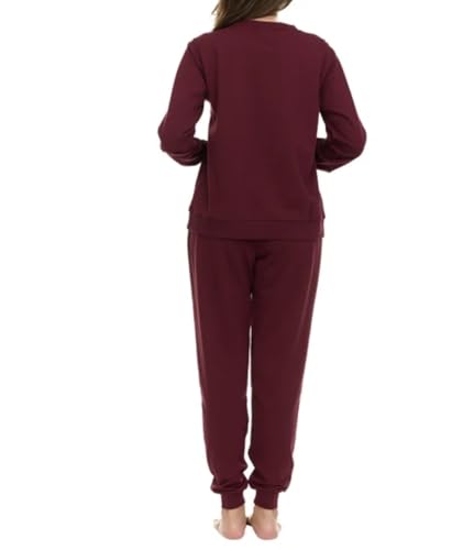 Keith Haring Women's 2 Piece Super Soft Luxurious Fleece Lounge Pajama Set, Long Sleeve Crew and Jogger3