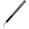 Mixoo Stylus Pen for Touchscreen, 2-in-1 Disc and Fiber Tip Sensitivity and Precision Stylus Pen for iPad, iPhone Tablet Android Phone Chromebook Switch All Touch Screens Devices, Black